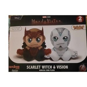 NIB 2791 0f 10020 Marvel Wandavision Scarlet Witch/Vision Kuricha Chibi Plush